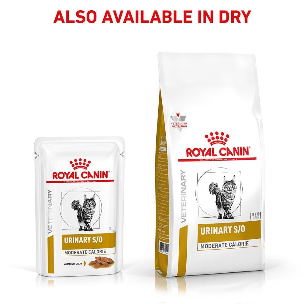 ROYAL CANIN VETERINARY DIET Urinary S/O Moderate Calorie Adult Wet Cat Food Pouches 85G