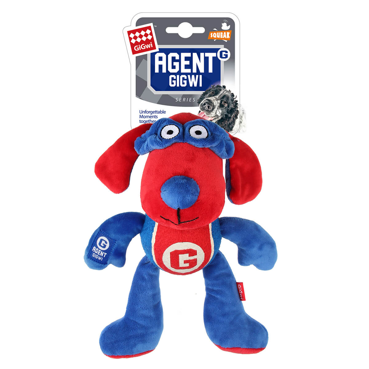 GiGwi Agent Gigwi Dog Plush And Tennis Ball With Squeaker