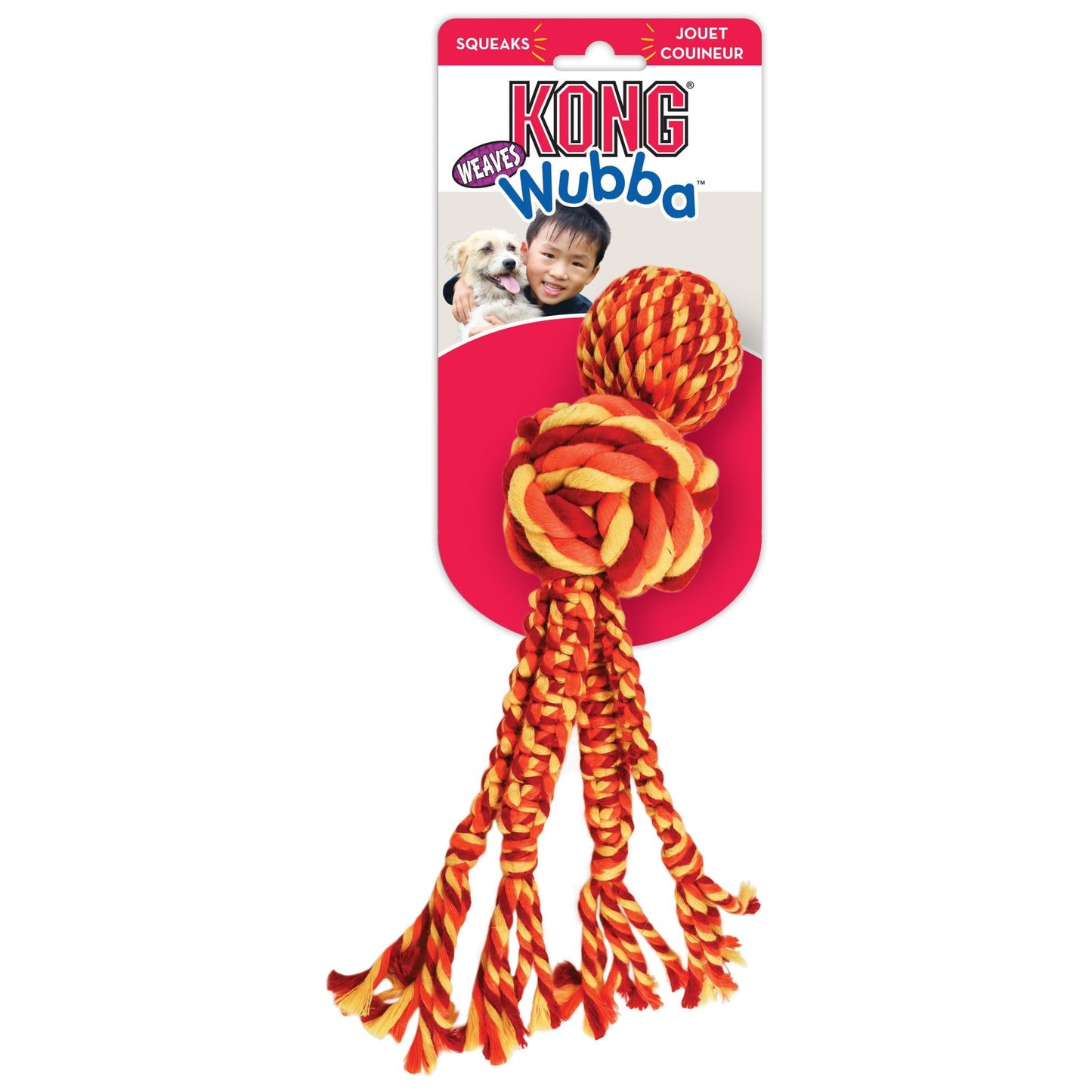 KONG Wubba Weaves with Rope Dog Toy X Large