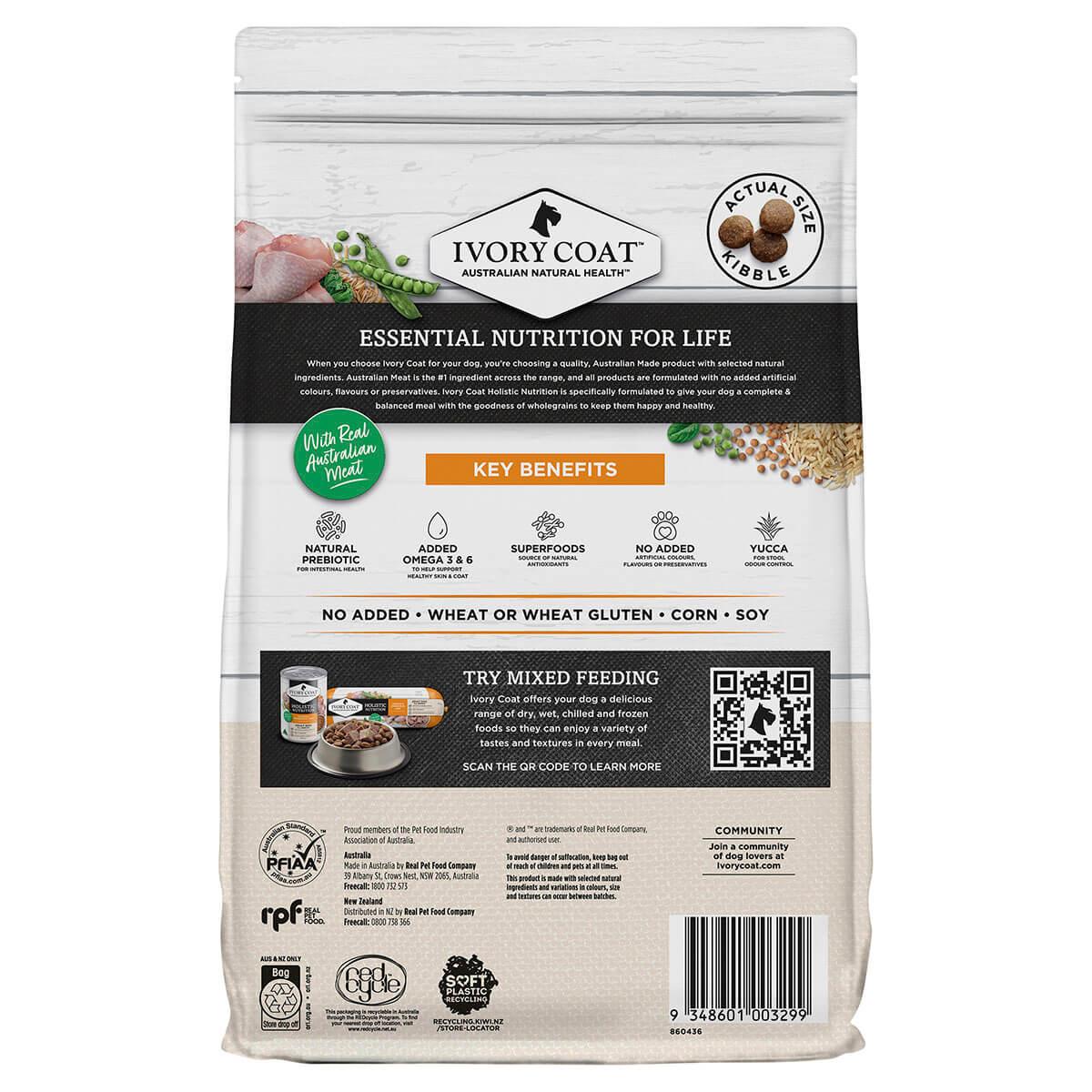 Ivory Coat Holistic Nutrition Adult Chicken & Brown Rice Dry Dog Food