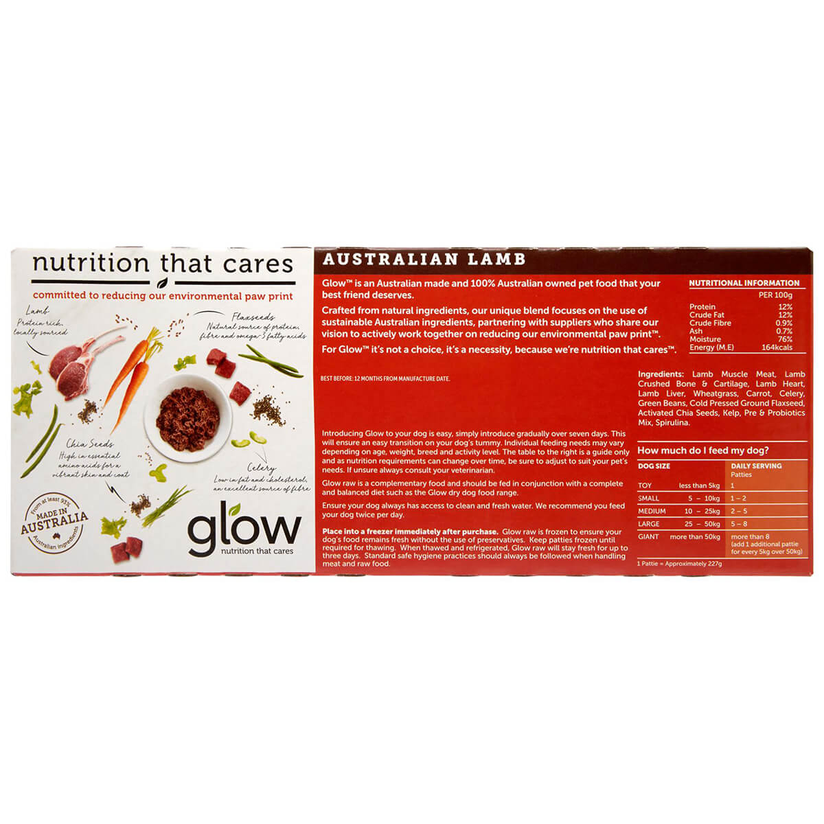 Glow Puppy Australian Lamb Raw Dog Food 2.72kg