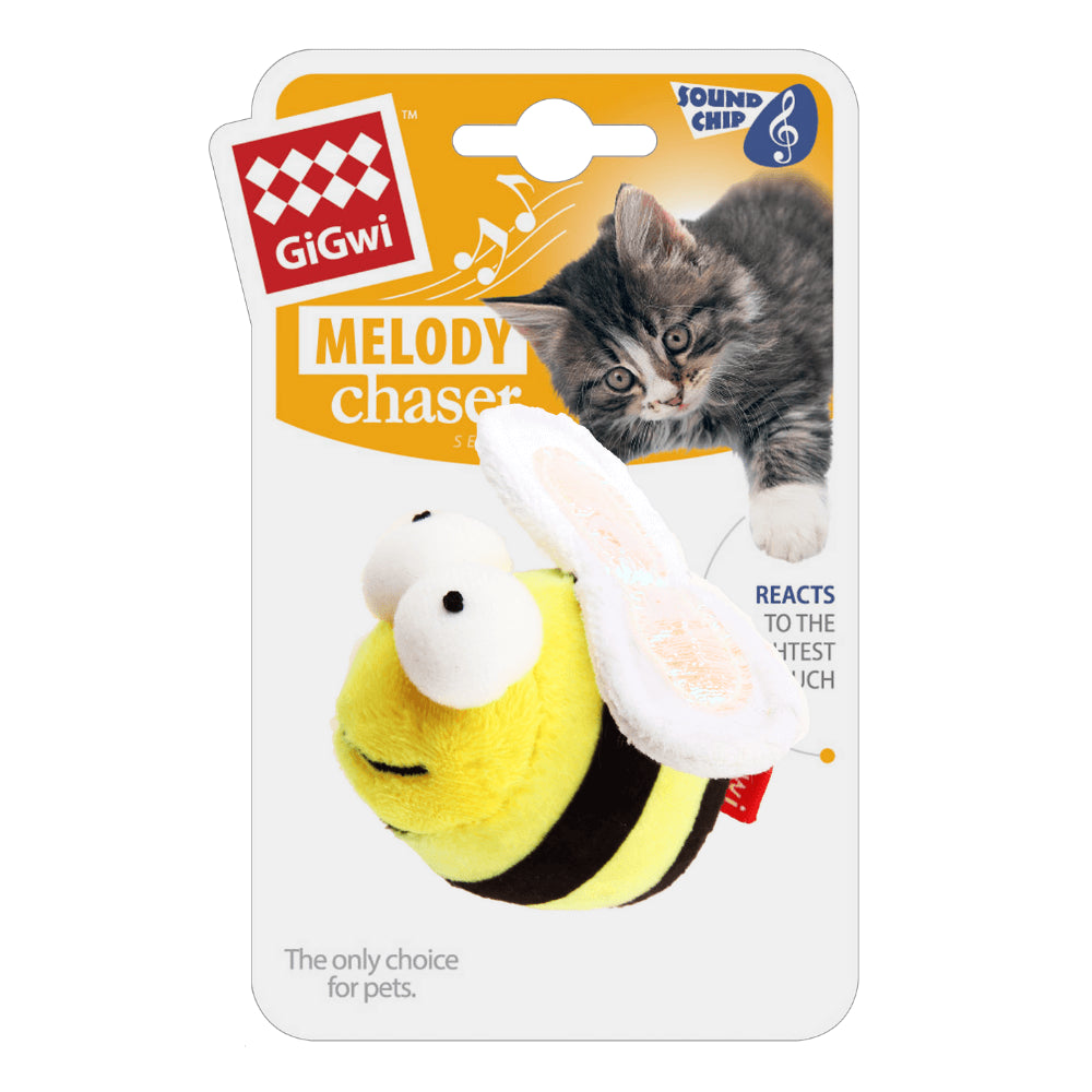 Gigwi Melody Chaser Bee Motion Active Dog Toy