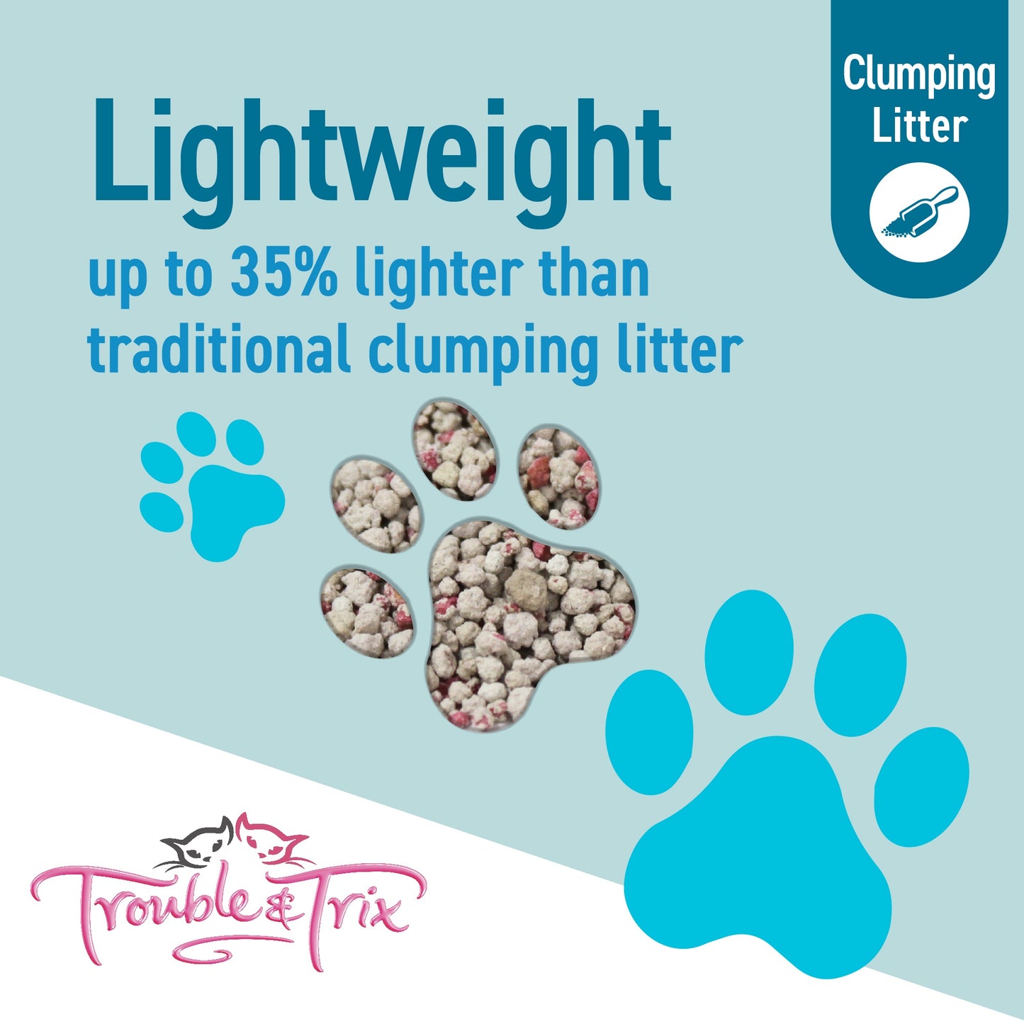 Trouble N Trix Clumping Lightweight Plus Baking Soda Cat Litter