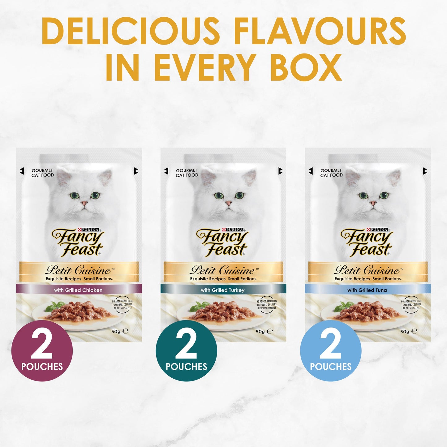 Fancy Feast Adult Petit Cuisine Turkey And Chicken And Tuna Grilled Wet Cat Food 6 X 50g