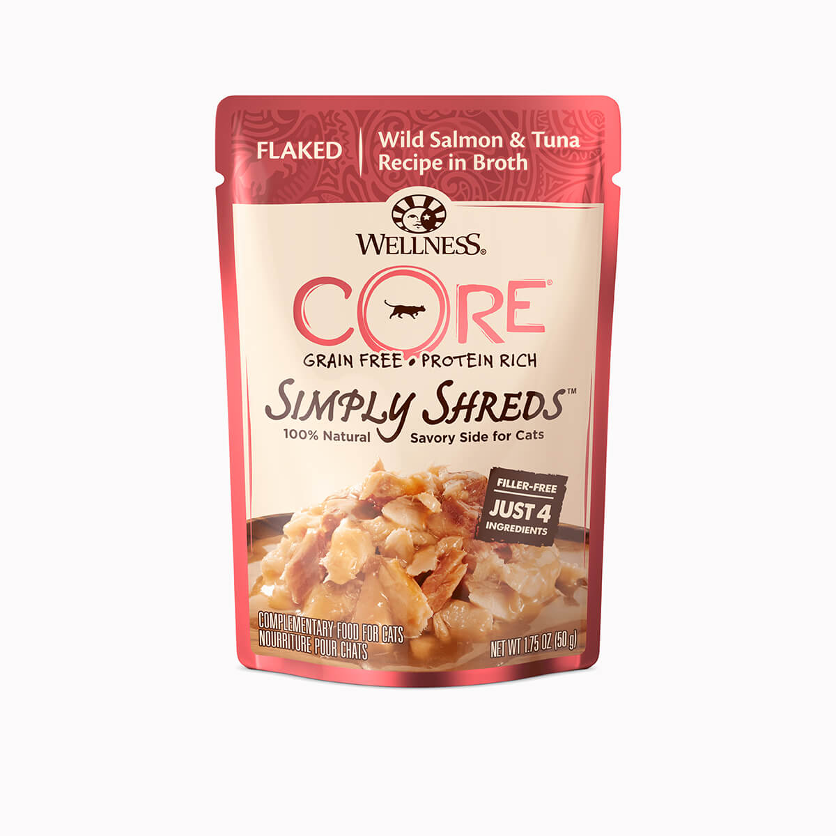 Wellness Core Simply Shreds Salmon & Tuna Wet Cat Food 50G