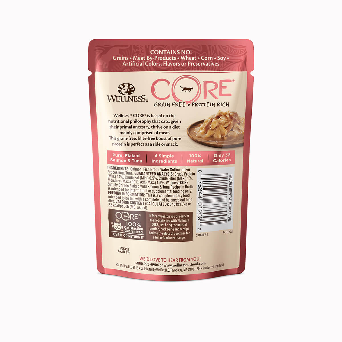 Wellness Core Simply Shreds Salmon & Tuna Wet Cat Food 50G