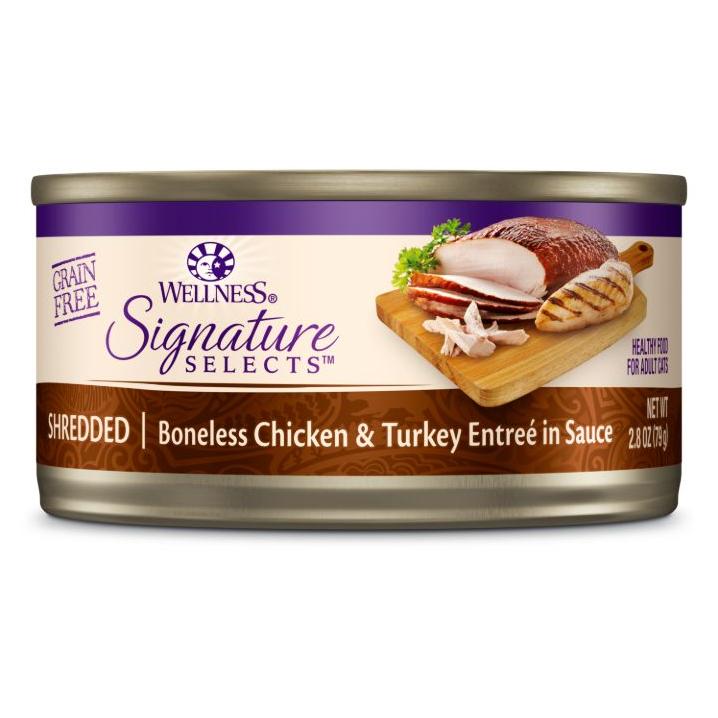 Wellness Core Signature Selects Shredded Chicken & Turkey Entrée in Sauce Wet Cat Food 79G