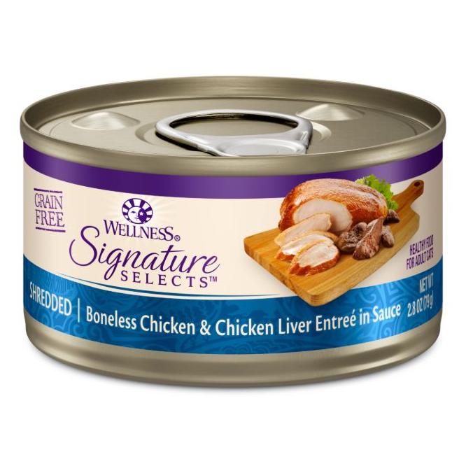 Wellness Core Signature Selects Shredded Chicken With Chicken Liver Entrée in Sauce Wet Cat Food 79G