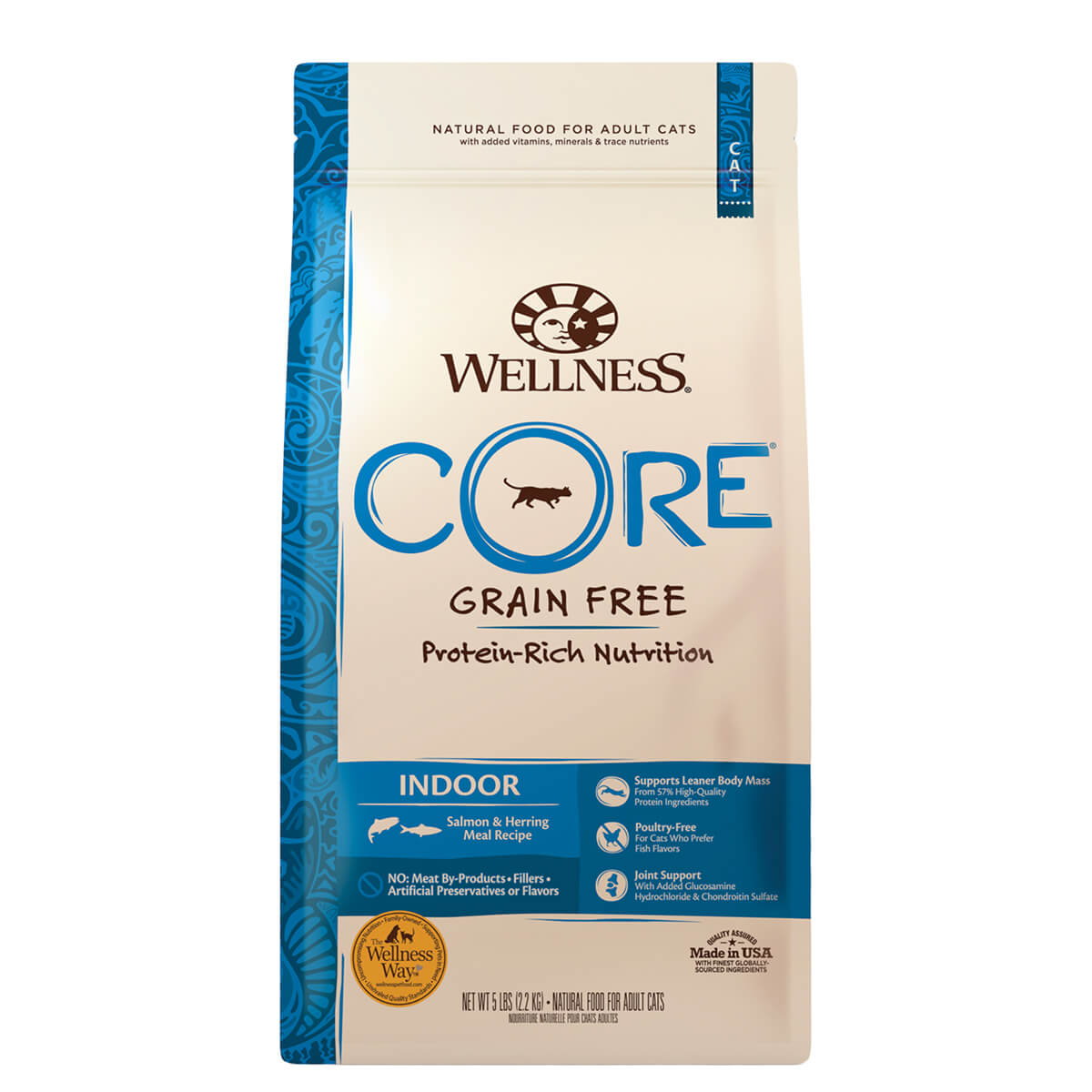 Wellness Core Grain Free Indoor Adult Salmon & Herring Dry Cat Food 2.27kg