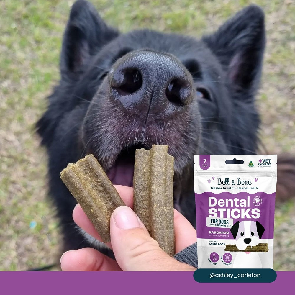 Bell & Bone Large Breed Kangaroo Dental Sticks Dog Treats