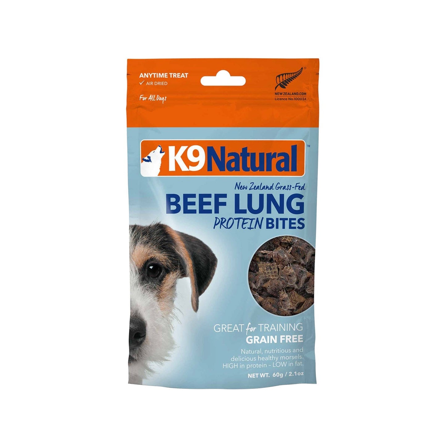 K9 Natural Beef Lung Protein Bites Dog Treats