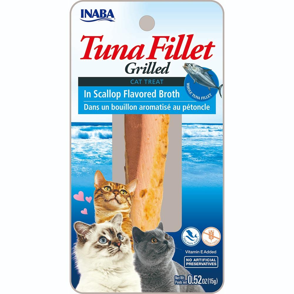 Inaba Grilled Tuna Fillet In Scallop Flavoured Broth Cat Treats 15g