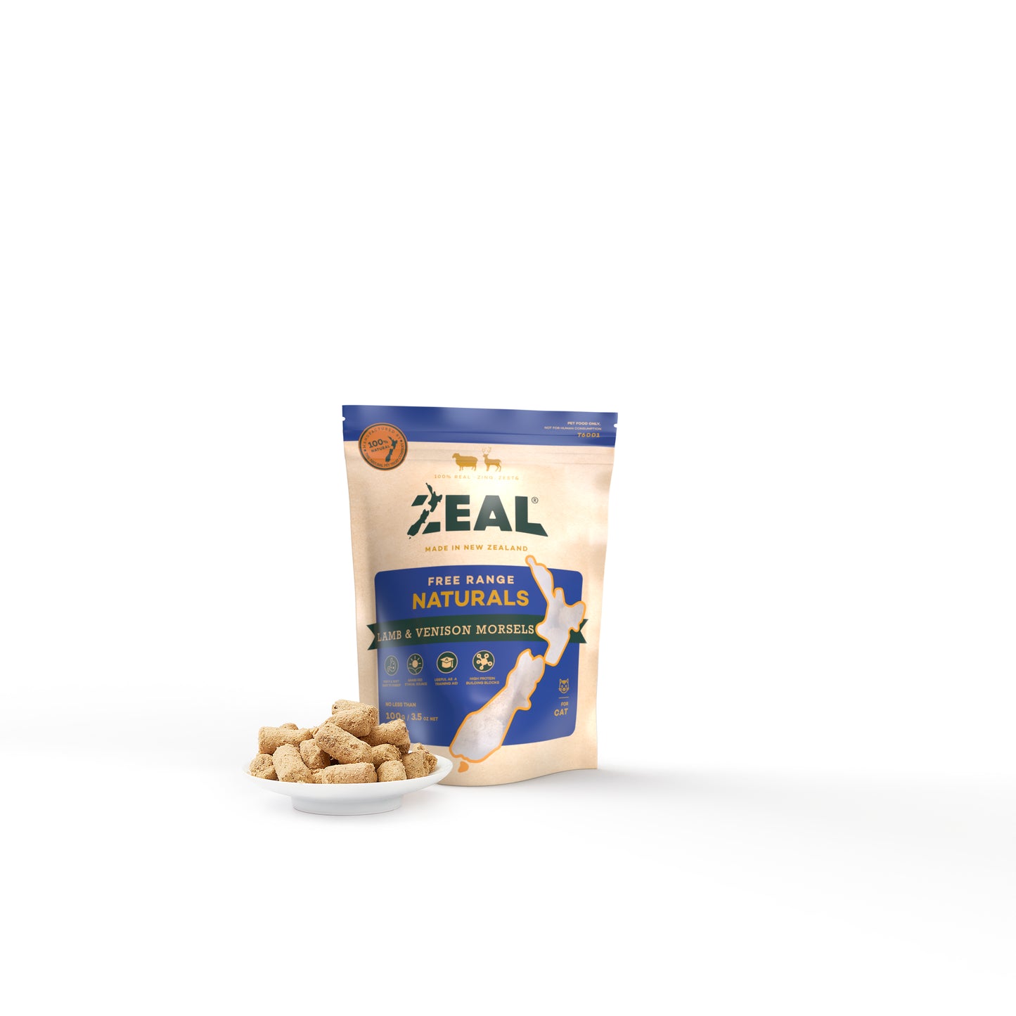 Zeal Lamb & Venison Morsels Cat Treats 100g