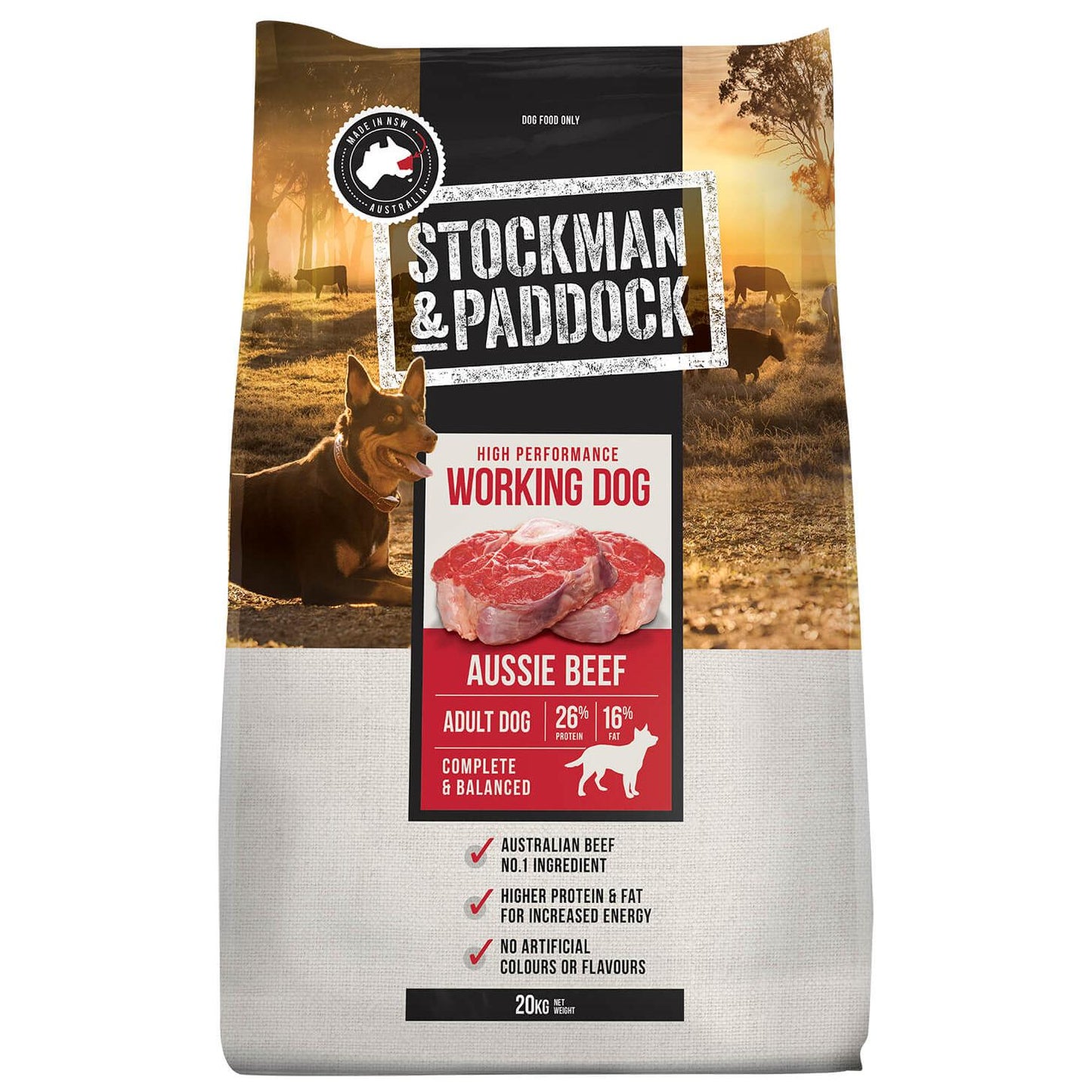 Stockman & Paddock Working Dog Dry Dog Food 20kg