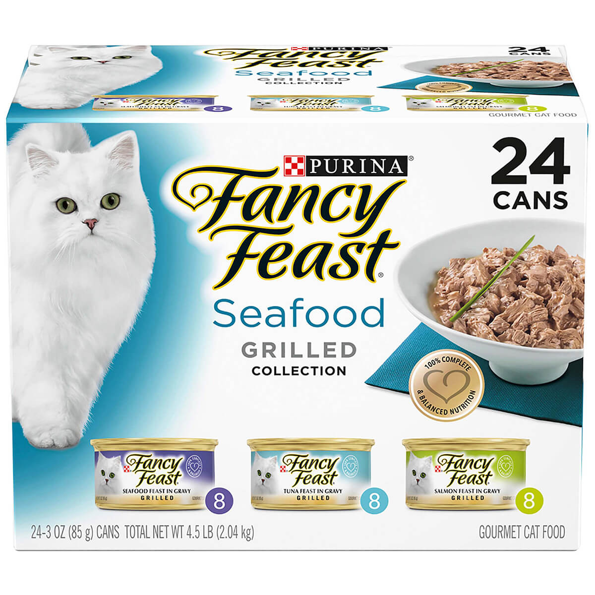 Fancy Feast Seafood Grilled Wet Cat Food 24x85g