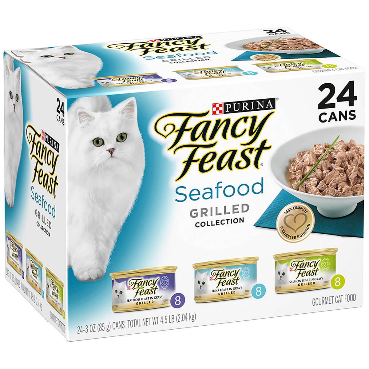 Fancy Feast Seafood Grilled Wet Cat Food 24x85g