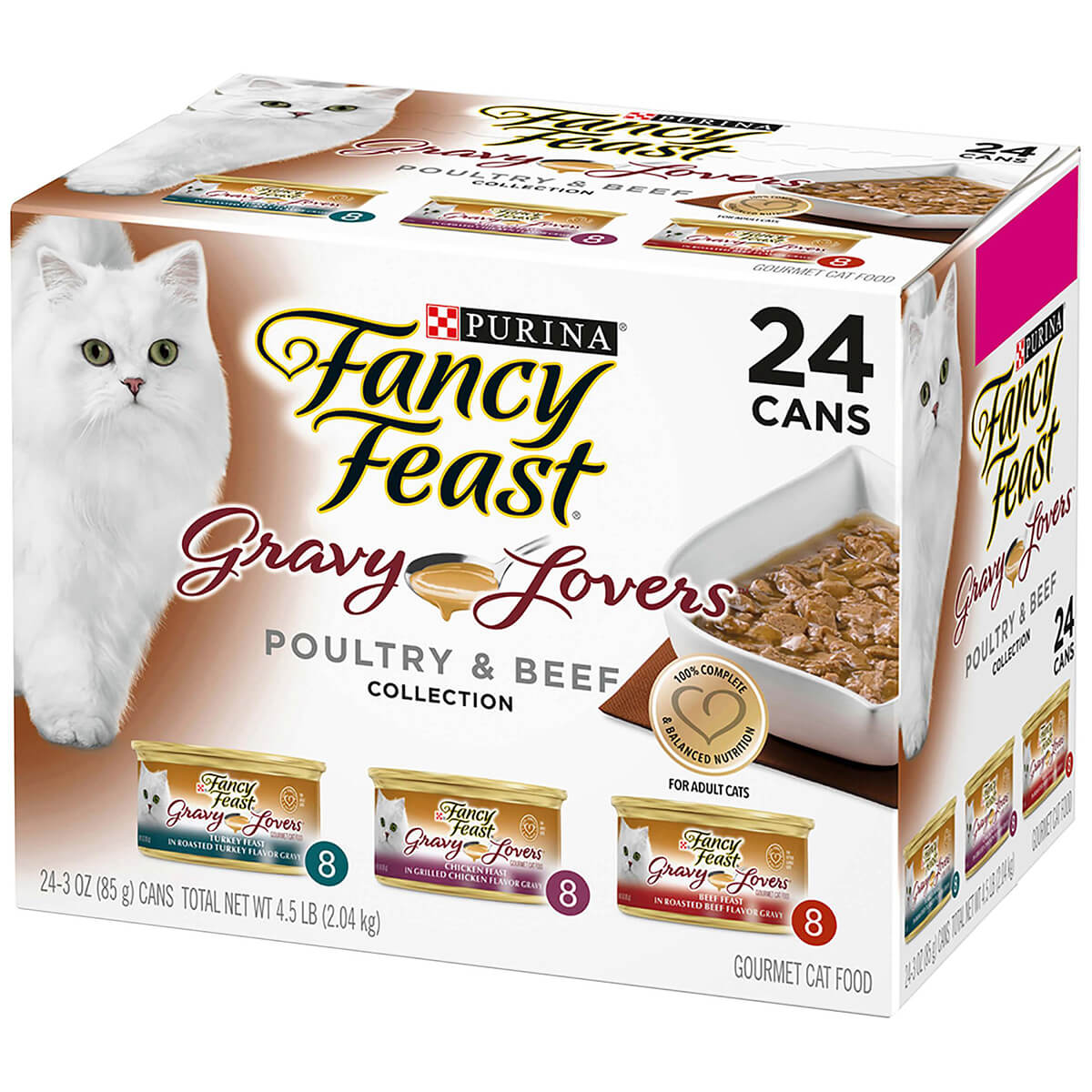 Fancy Feast Gravy Lovers Poultry & Beef Wet Cat Food 24x85g