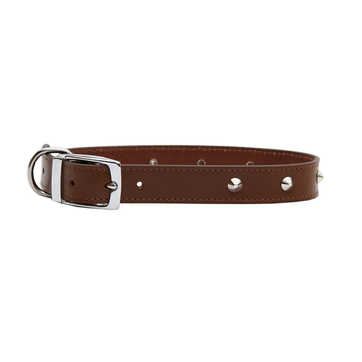 BEAU Pets Leather Deluxe Studded Dog Collar