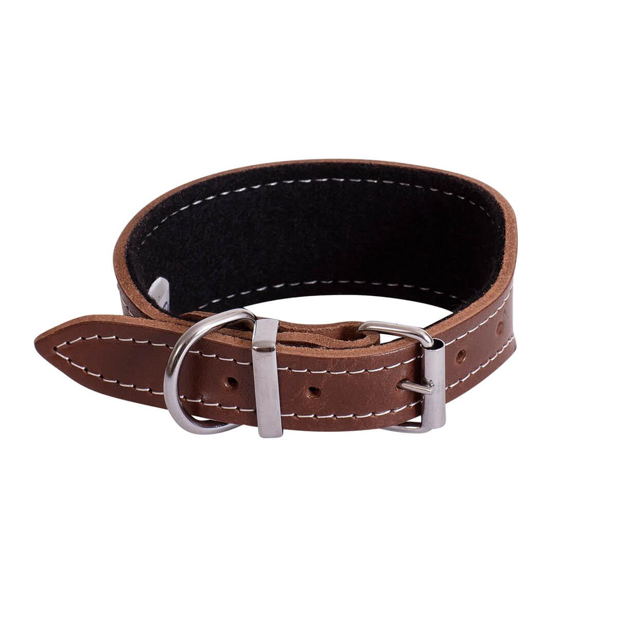 BEAU Pets Leather Whippet Dog Collar