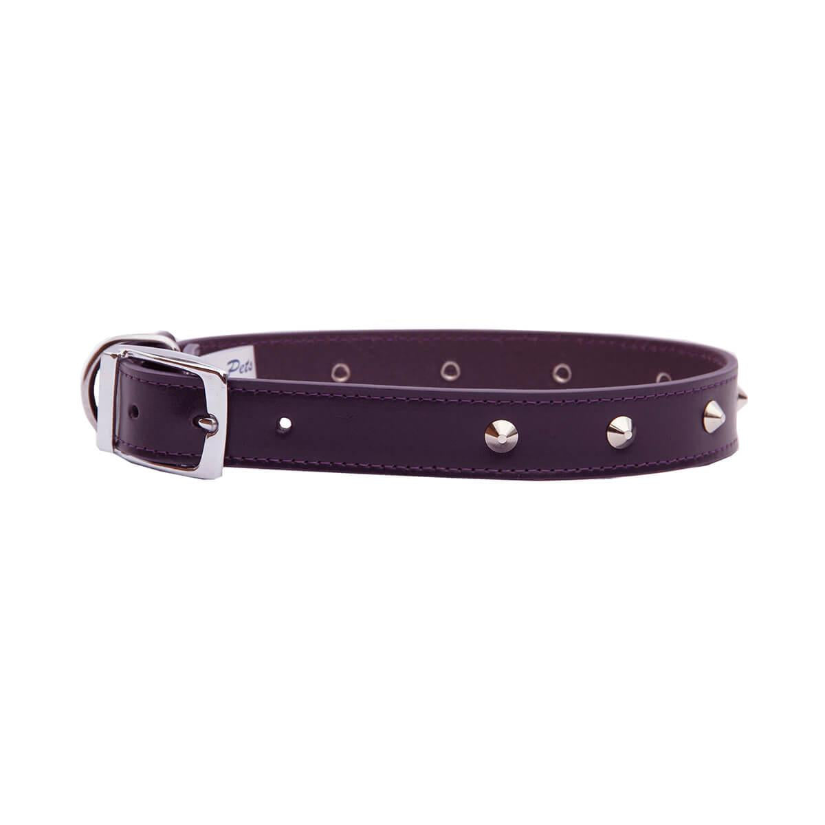 BEAU Pets Leather Deluxe Studded Dog Collar