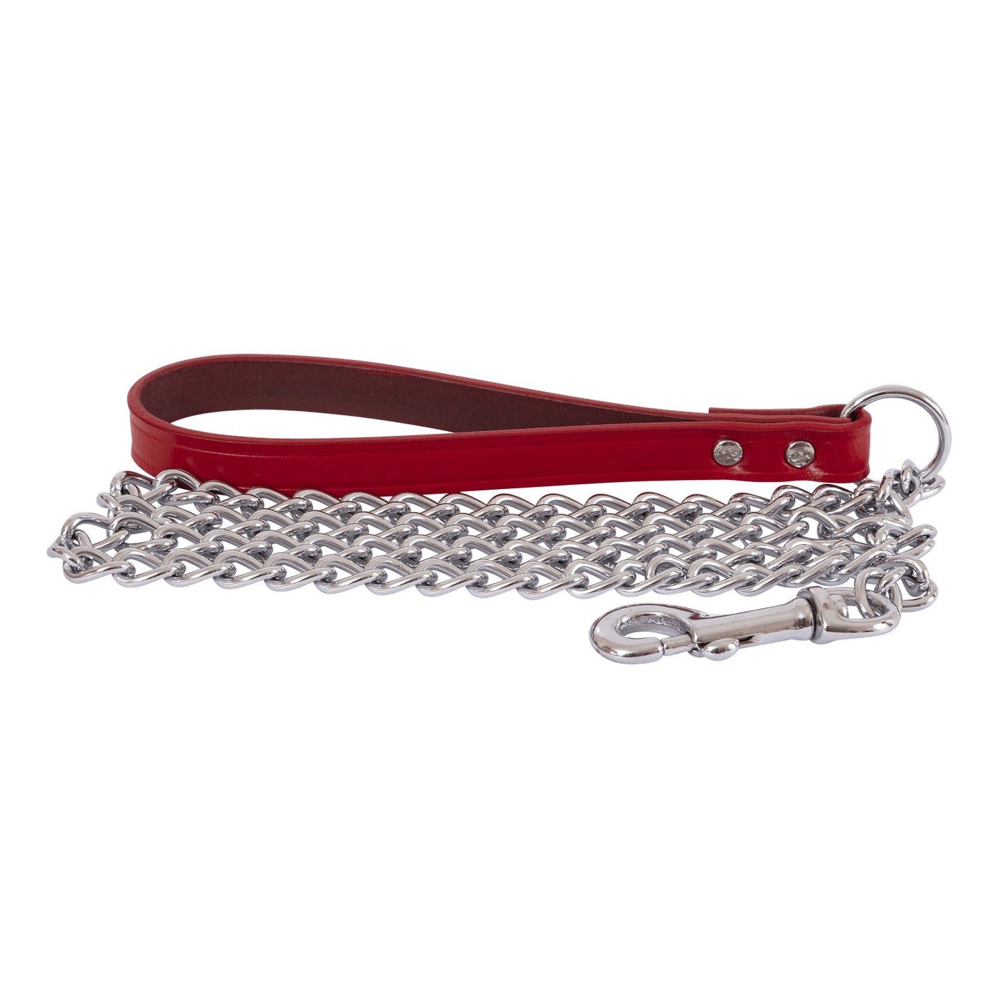 Beau Pets Chain Lead Leather Handle 3.00mmx120cm