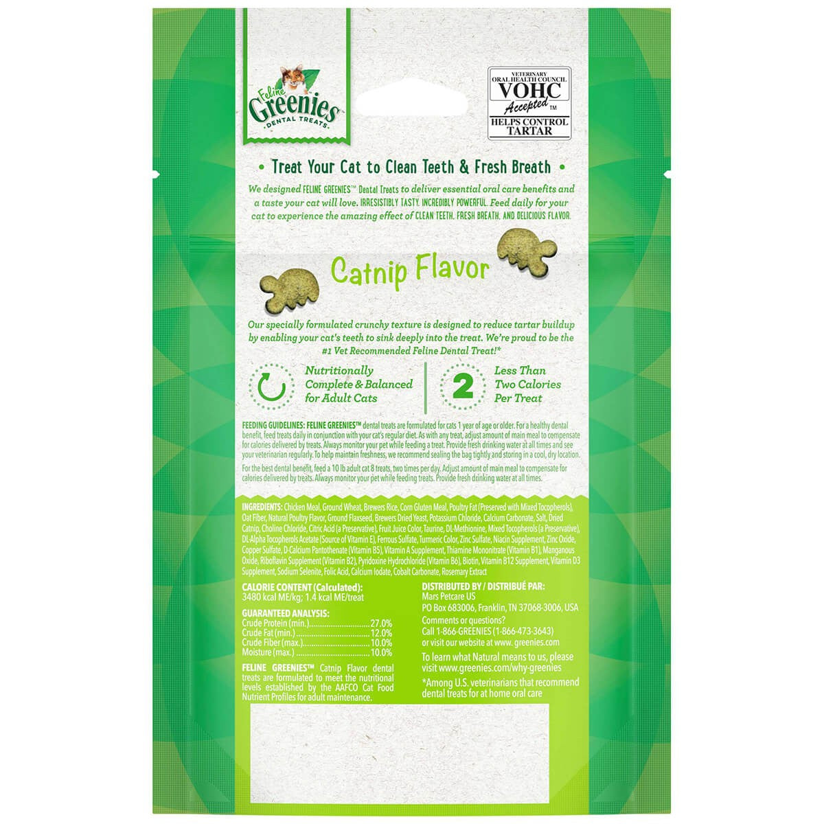 Greenies Catnip Feline Dental Cat Treats