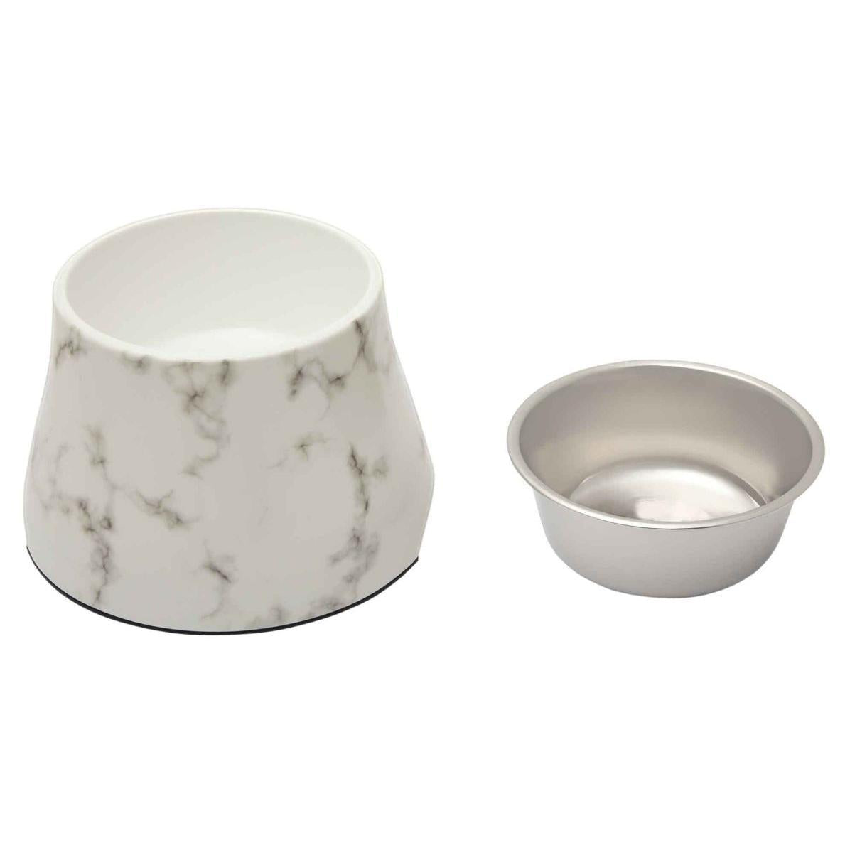 Buddy & Belle Tall Melamine Marble Dog Bowl