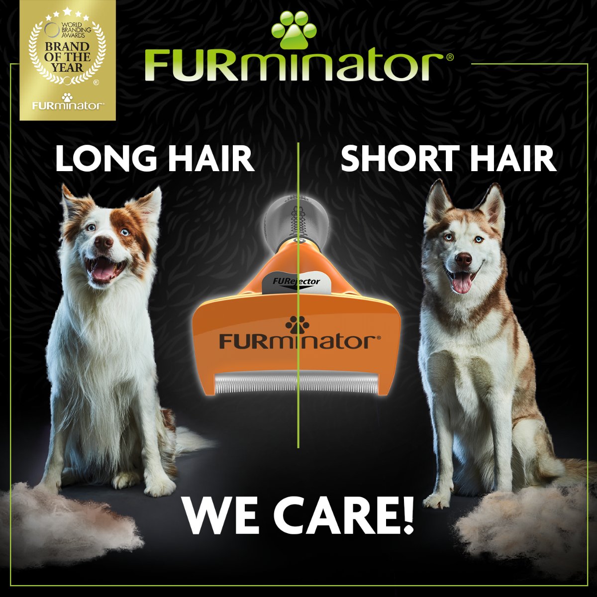 FURminator Long Hair deShedding Tool for Dogs