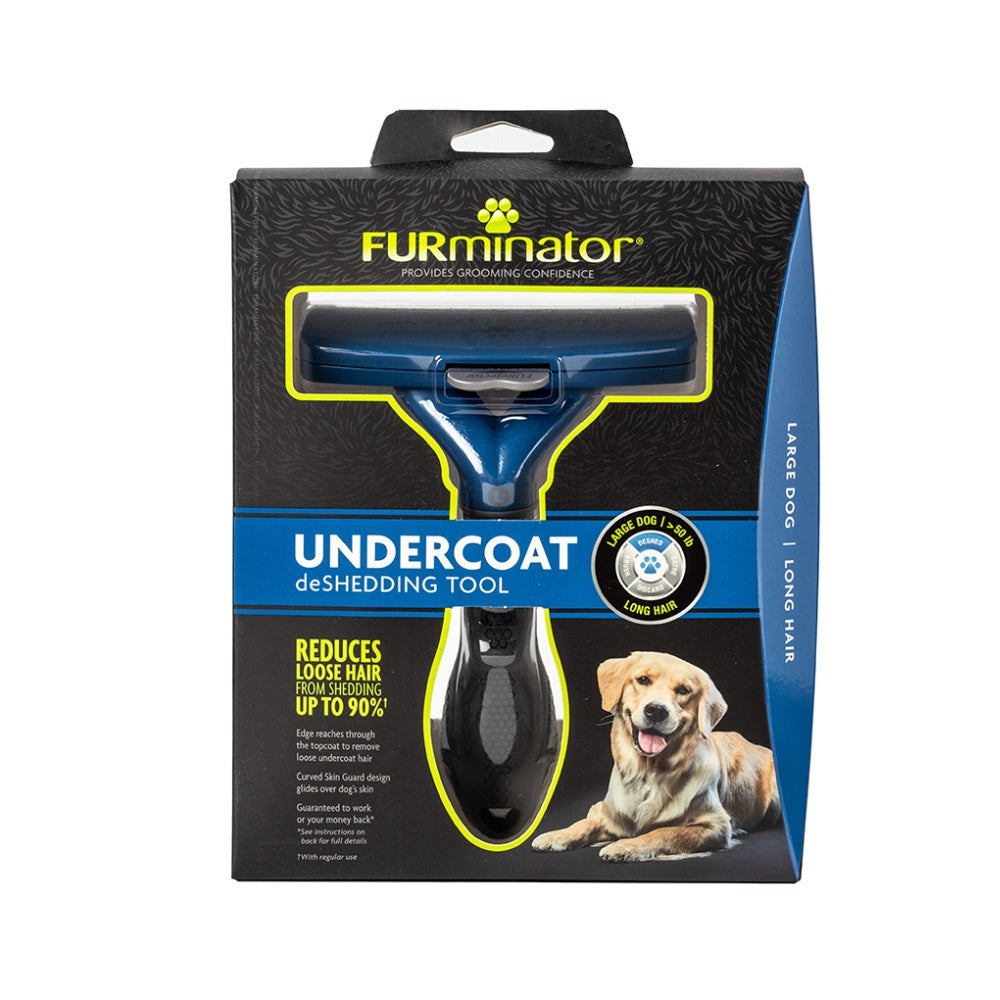 FURminator Long Hair deShedding Tool for Dogs