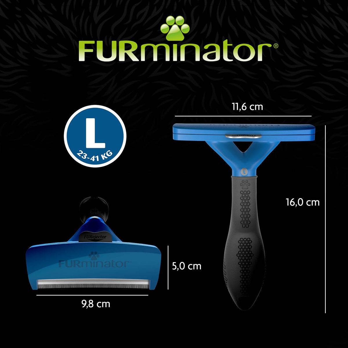 FURminator Long Hair deShedding Tool for Dogs