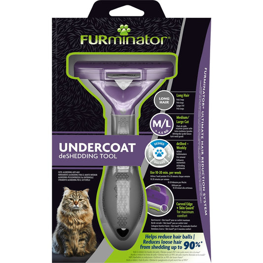 FURminator Long Hair deShedding Tool for Cats