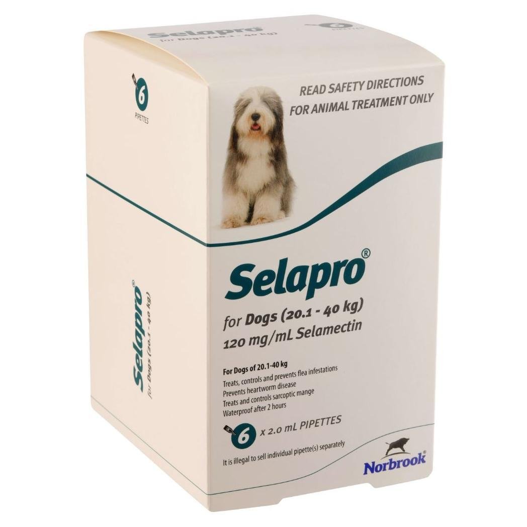 Selapro Flea & Worming Spot On Treatment 20.1-40kg Dog