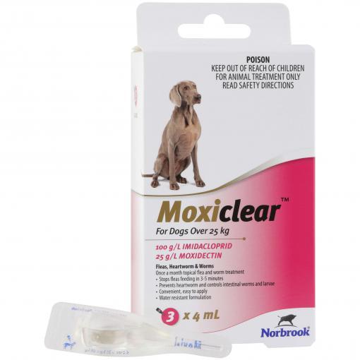 Moxiclear Flea & Worming Spot Treatment >25kg Dog