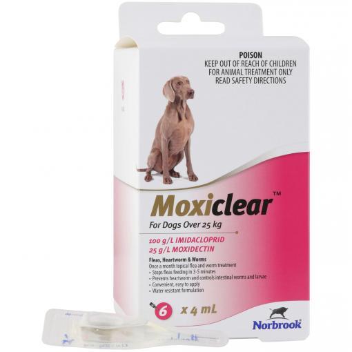 Moxiclear Flea & Worming Spot Treatment >25kg Dog