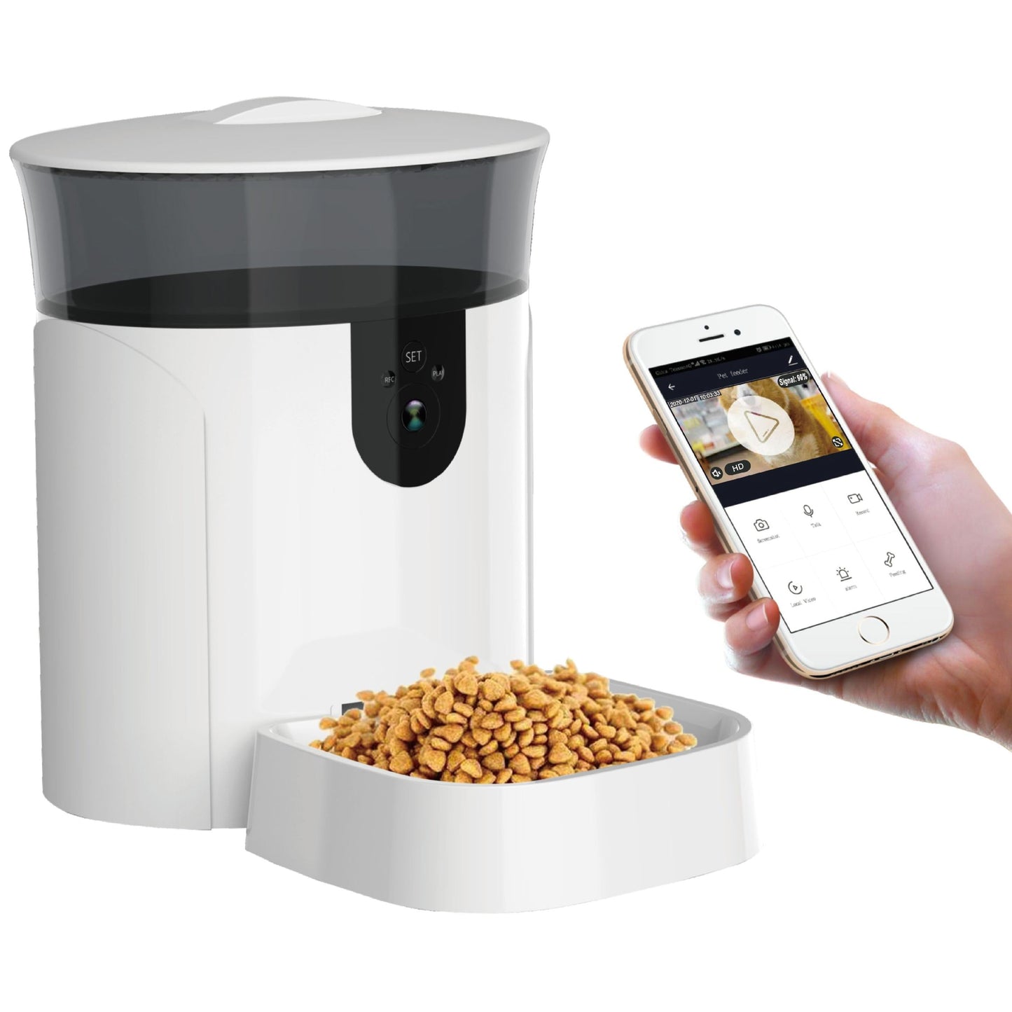 Tech 4 Pets Smart Pet Feeder with Camera 7L