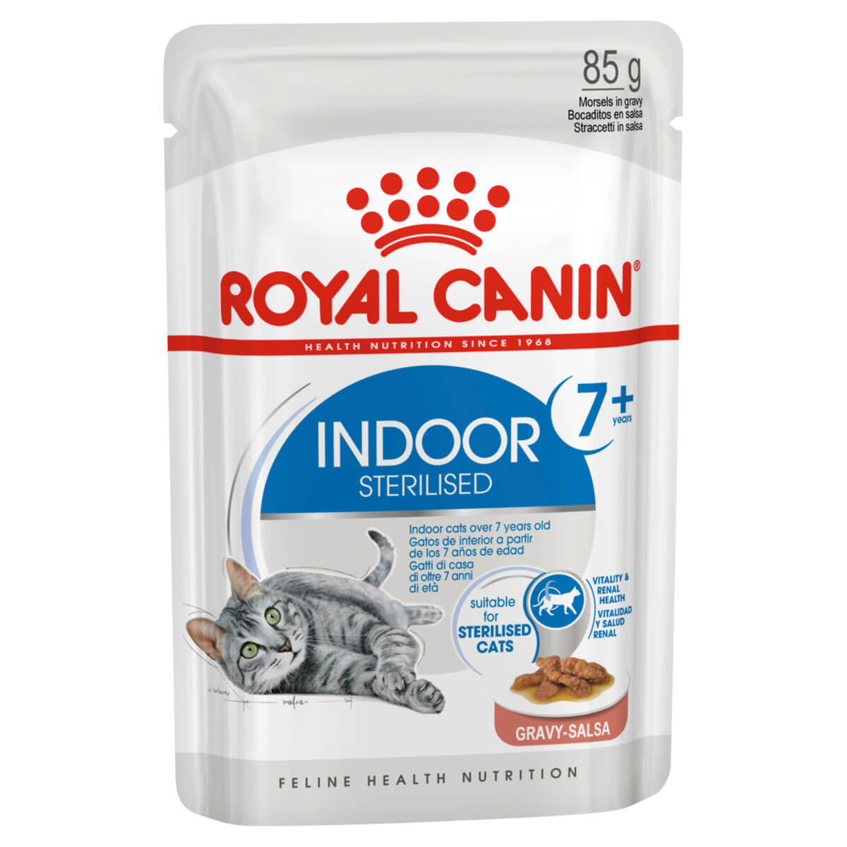 Royal Canin Indoor 7+ Adult Gravy Wet Cat Food 85g