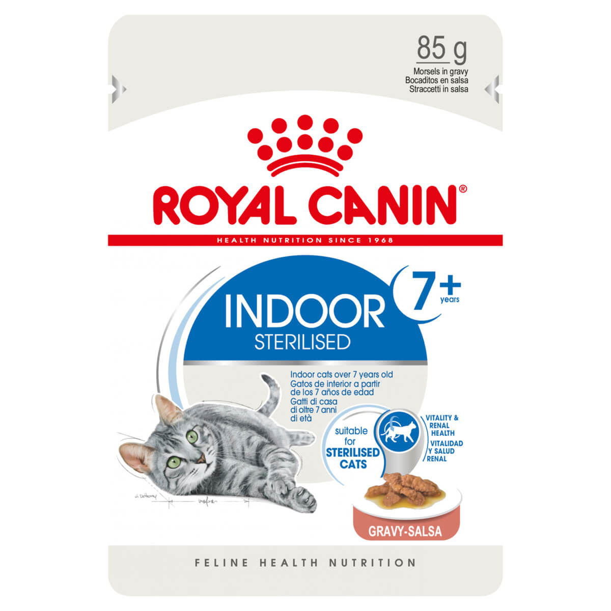 Royal Canin Indoor 7+ Adult Gravy Wet Cat Food 85g