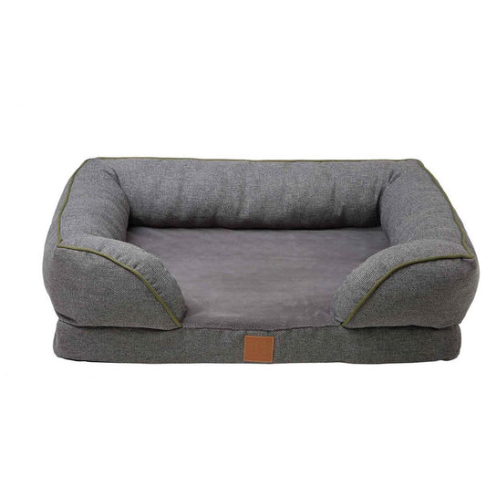 Buddy & Belle Orthopaedic Lounge Dog Bed Steel Grey