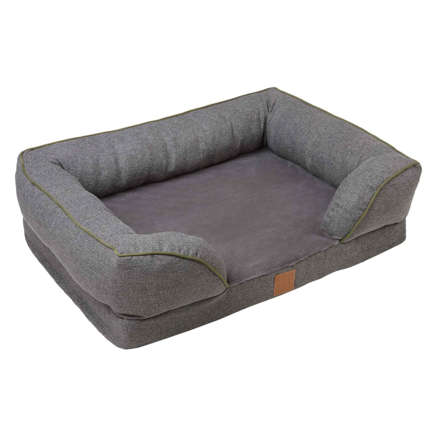 Buddy & Belle Orthopaedic Lounge Dog Bed Steel Grey