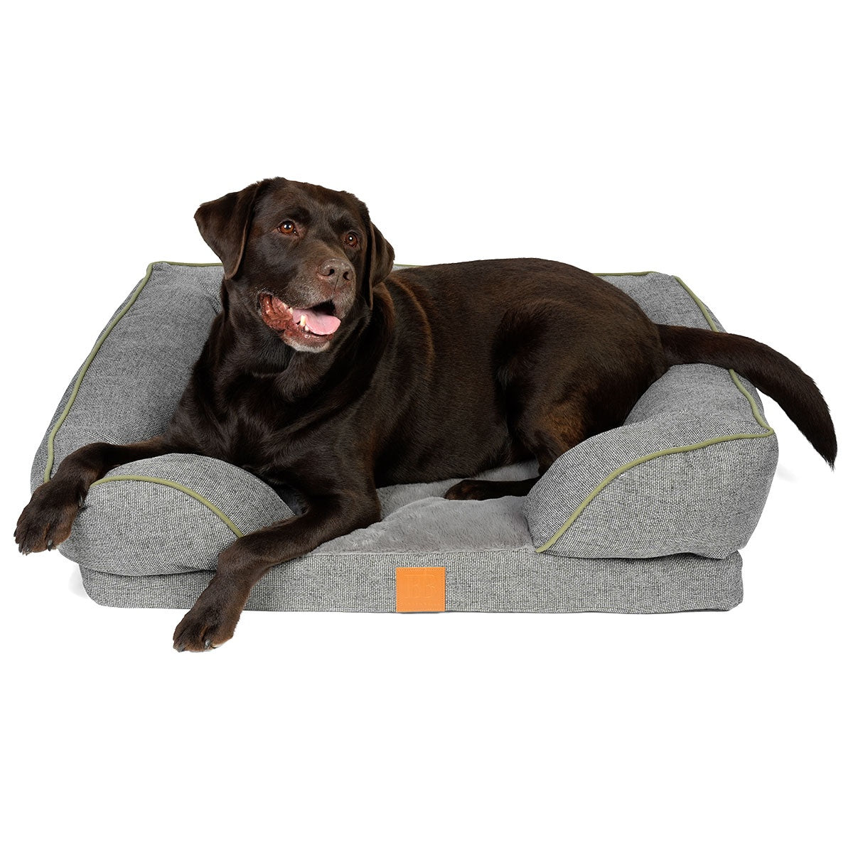 Buddy & Belle Orthopaedic Lounge Dog Bed Steel Grey