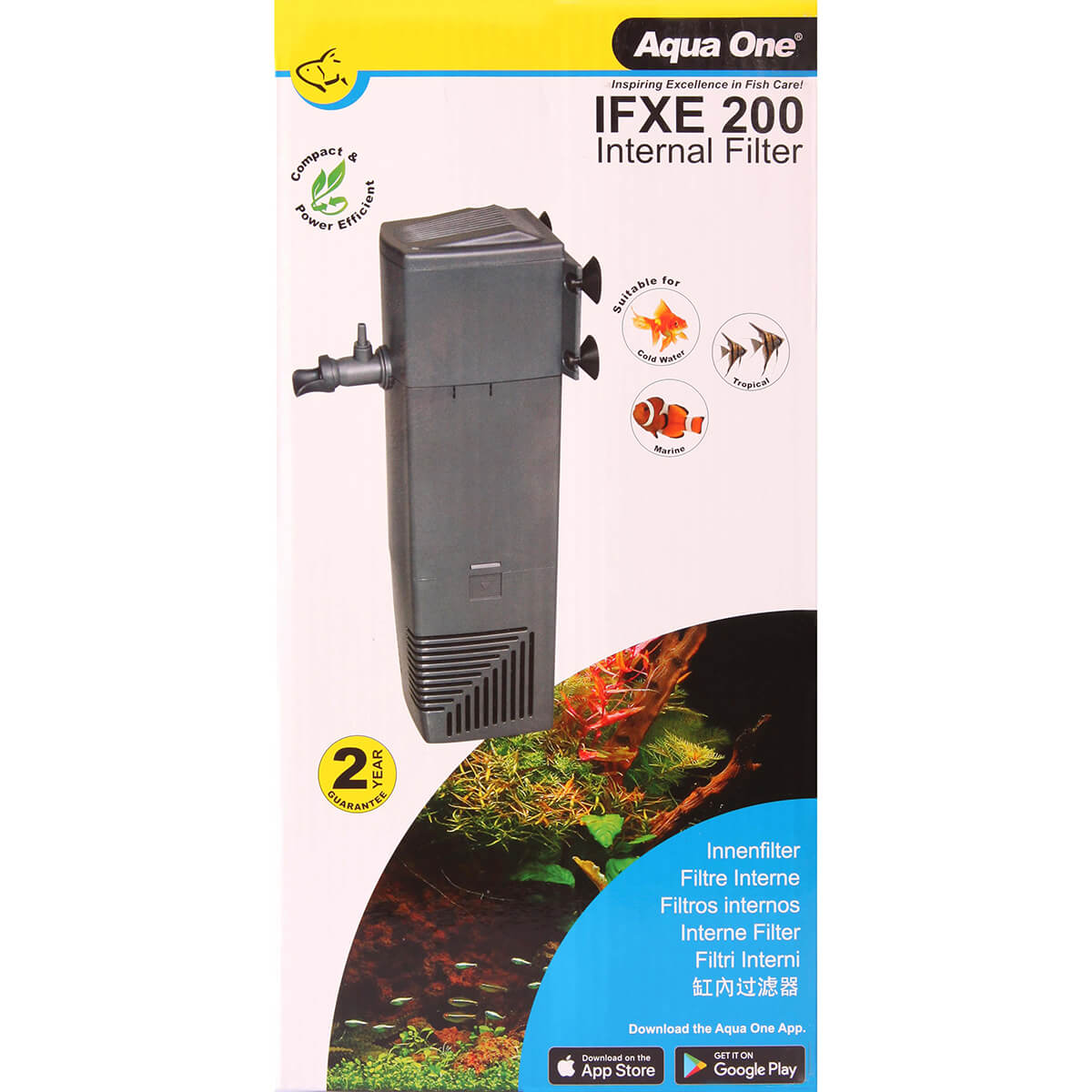 Aqua One IFXE 200 Internal Filter 1000L/HR