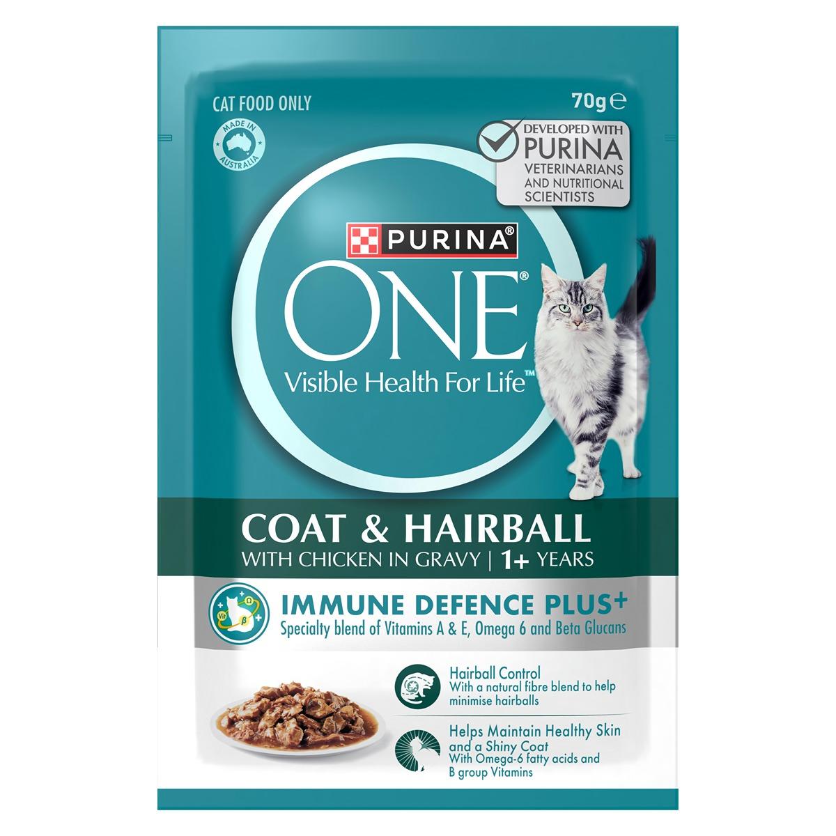 Purina One Hairball Chicken Wet Cat Food 70G