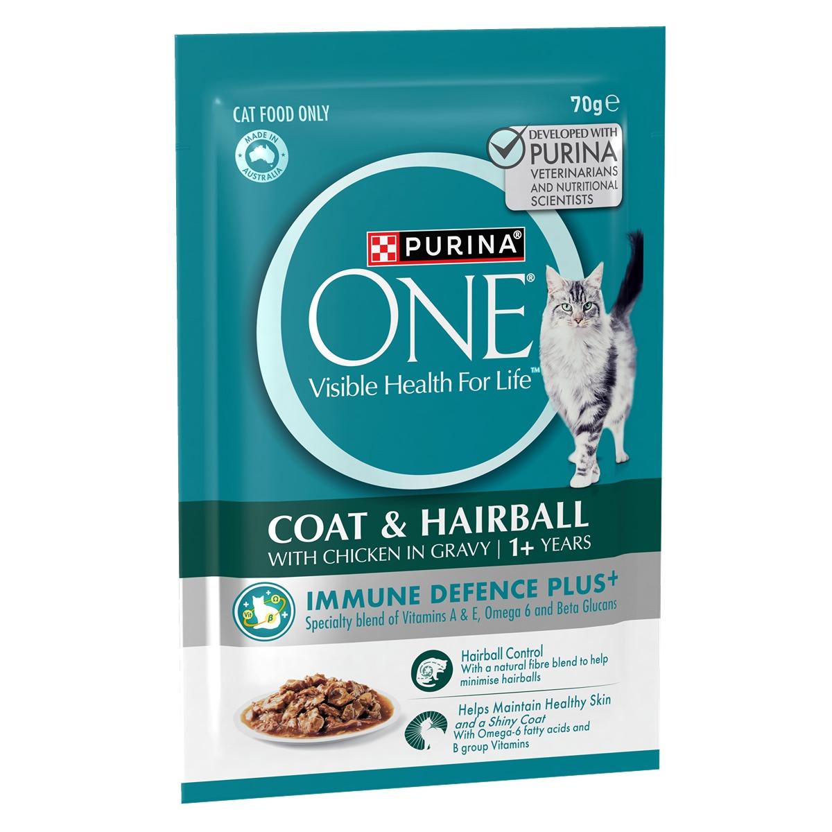 Purina One Hairball Chicken Wet Cat Food 70G