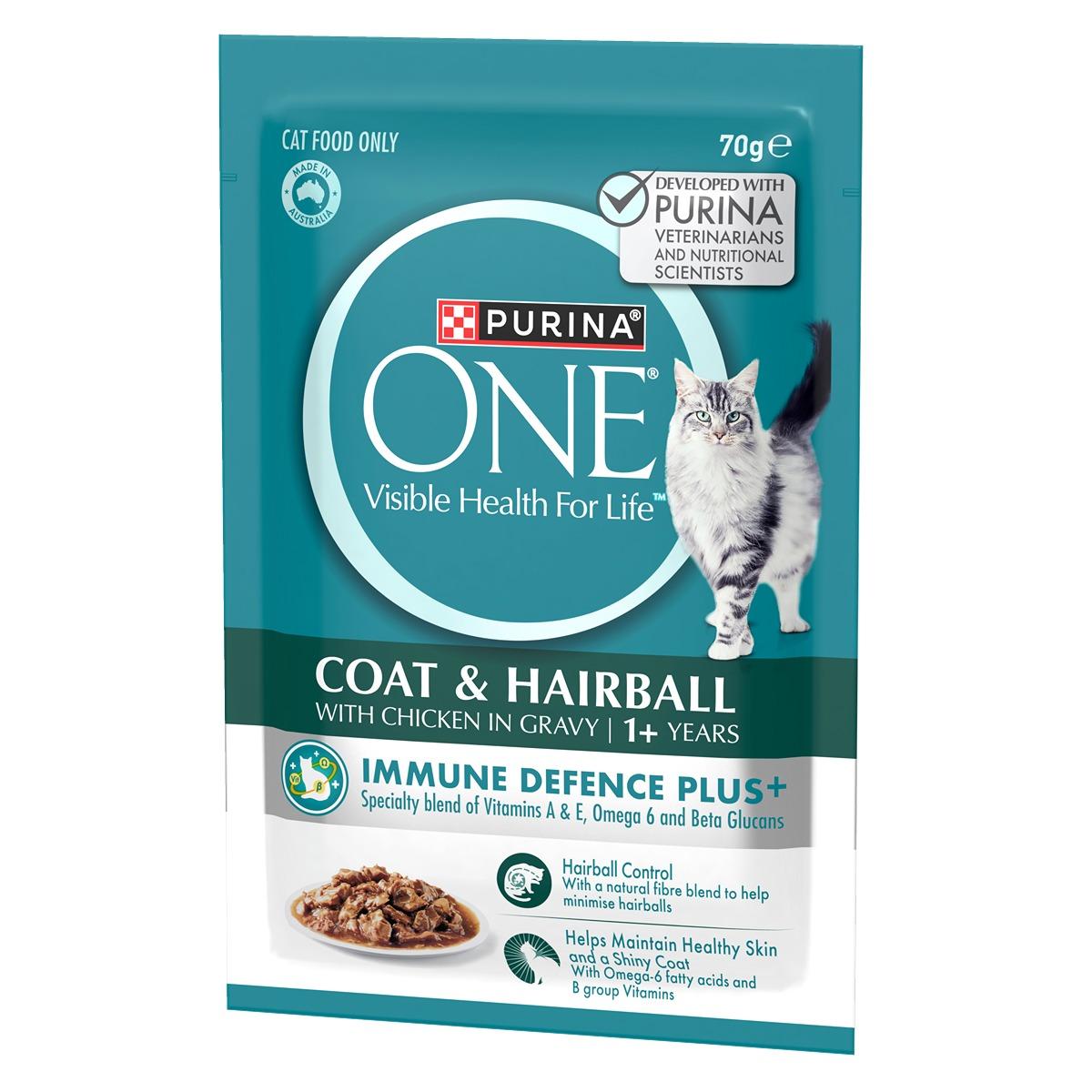 Purina One Hairball Chicken Wet Cat Food 70G