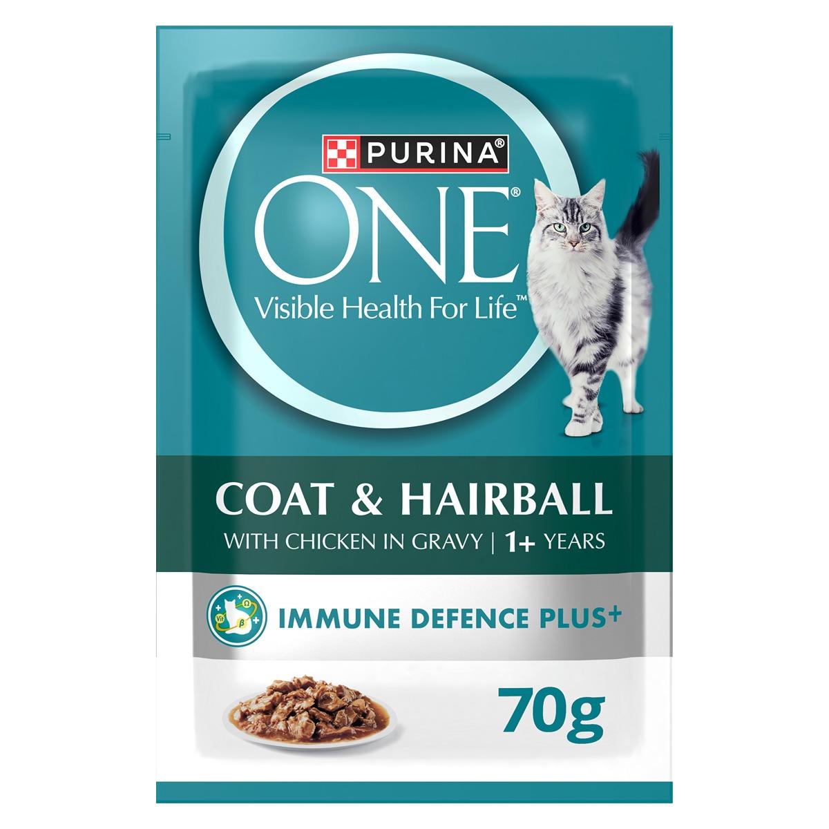 Purina One Hairball Chicken Wet Cat Food 70G