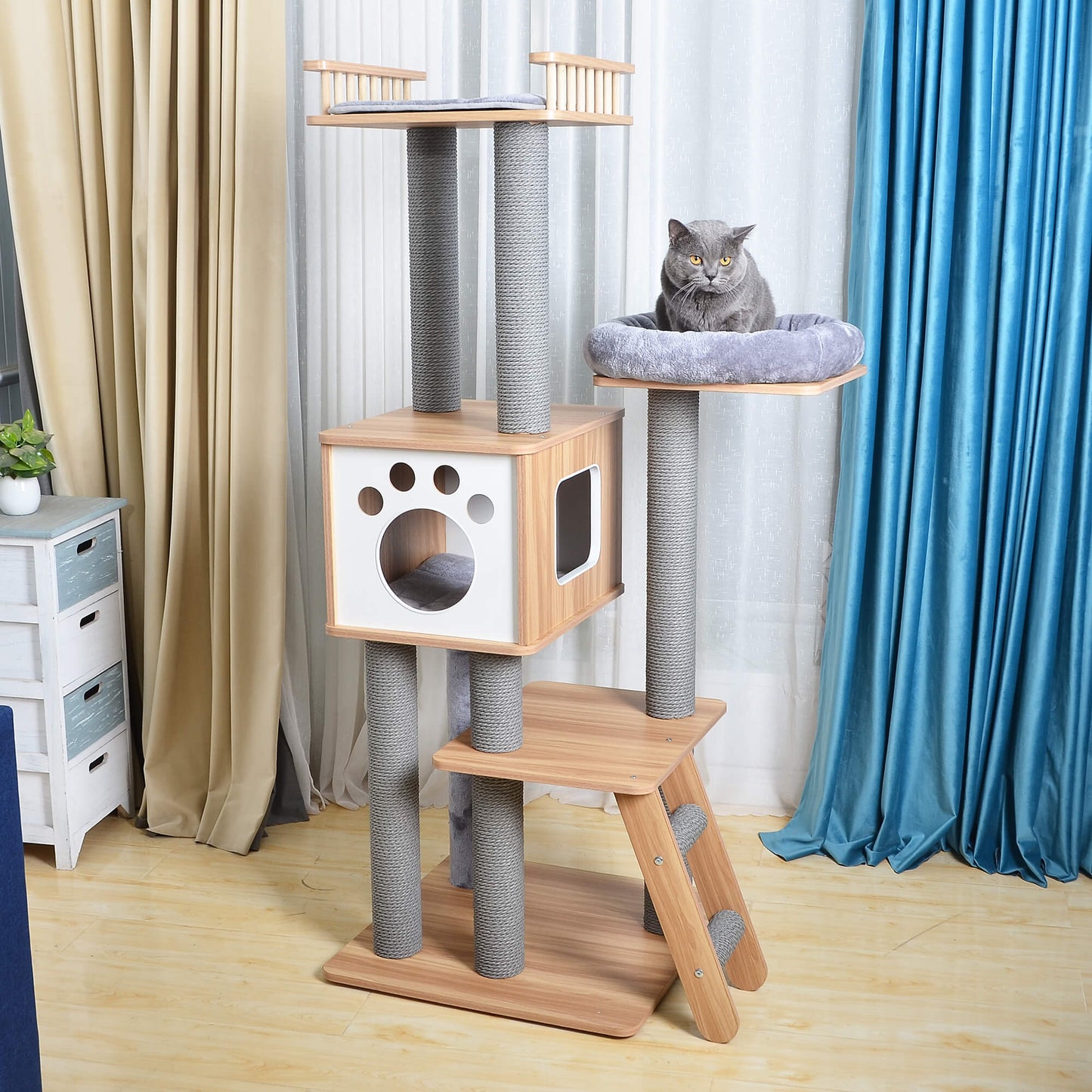 Pet Pals Wooden 5 Level Cat Scratcher