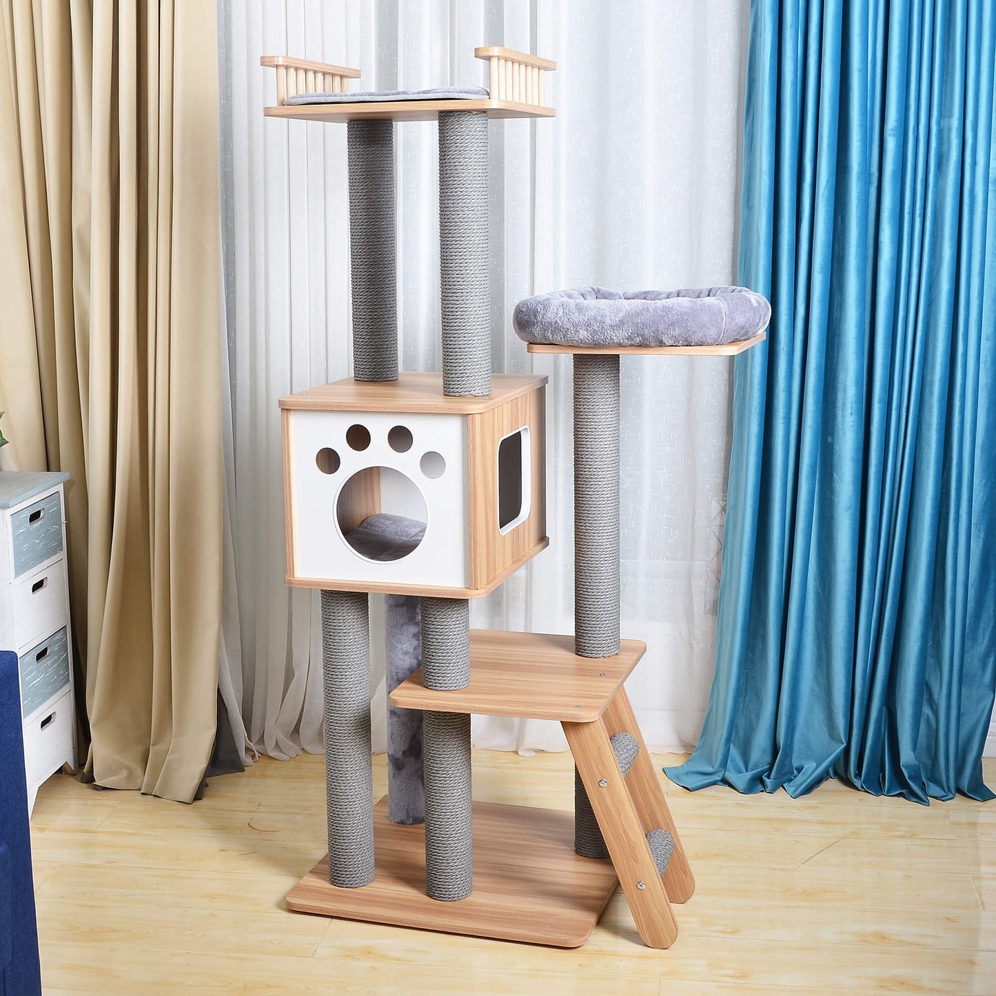 Pet Pals Wooden 5 Level Cat Scratcher