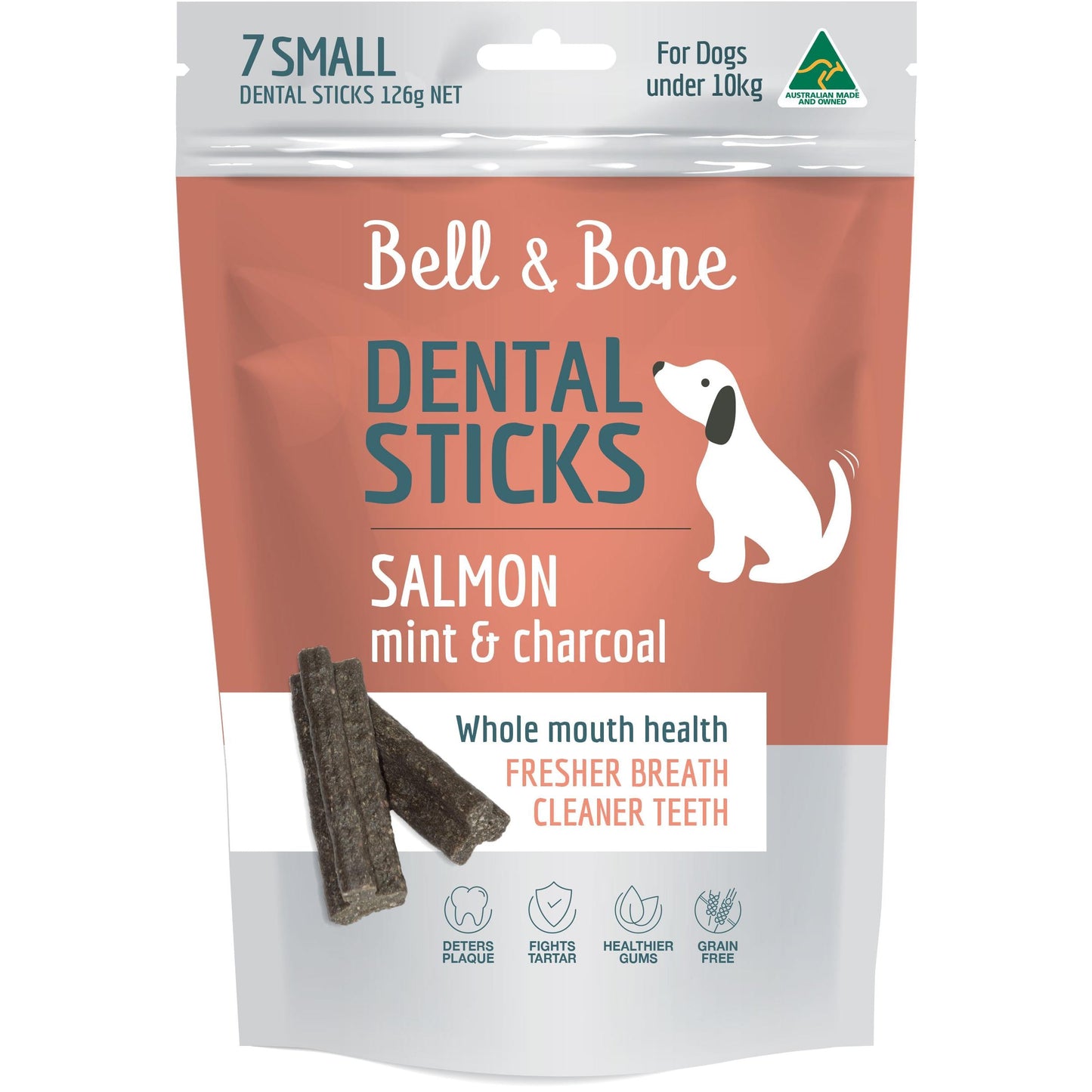 Bell & Bone Salmon, Mint & Charcoal Dental Stick