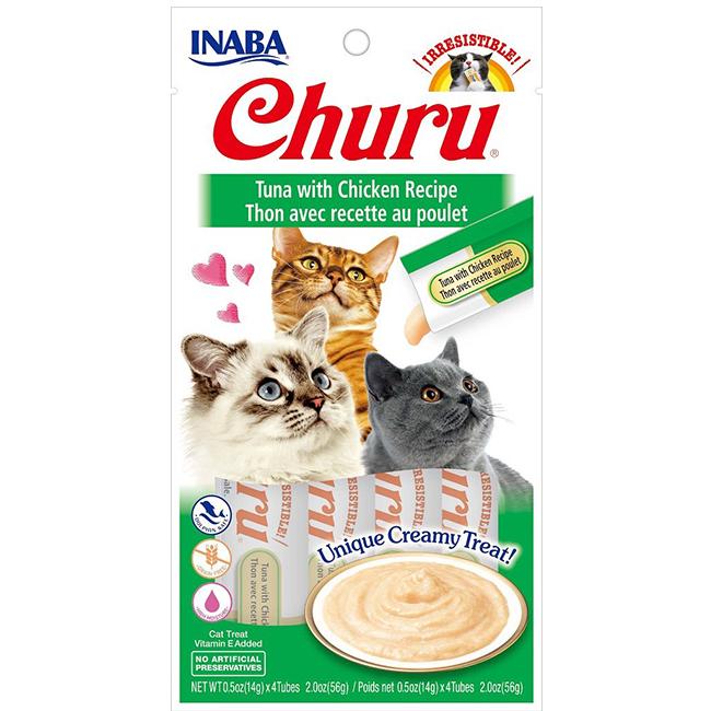 Inaba Churu Puree Tuna with Chicken Cat Treats