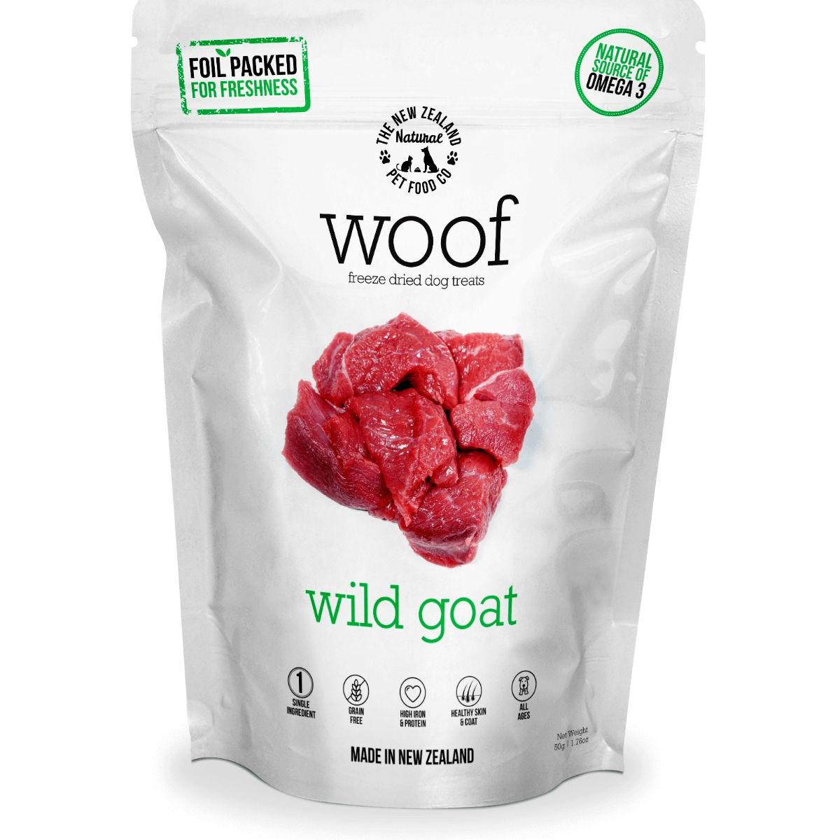 Woof Wild Goat Freeze Dried Dog Food 50g